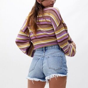 PacSun Light Blue Frayed Jean Shorts